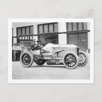 Antique Race Car, 1910s Postcard