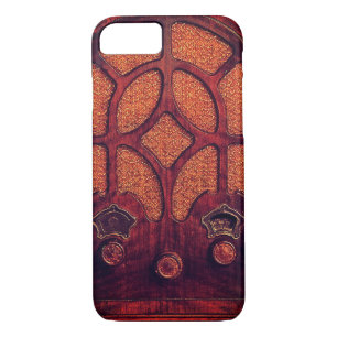 Antique radio wood art deco cathedral brown Case-Mate iPhone case