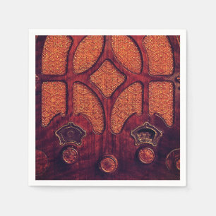 Antique radio wood elegant art deco cathedral  napkin