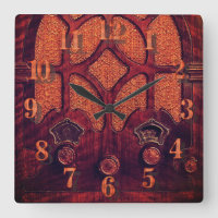 Antique radio wood elegant art deco cathedral