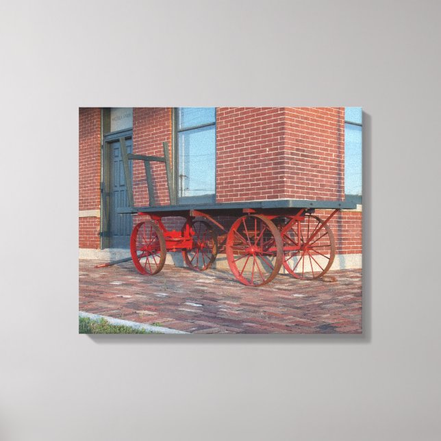 Antique railroad cart canvas print (Front)
