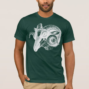 Antique Ram Sheep Head T Shirt