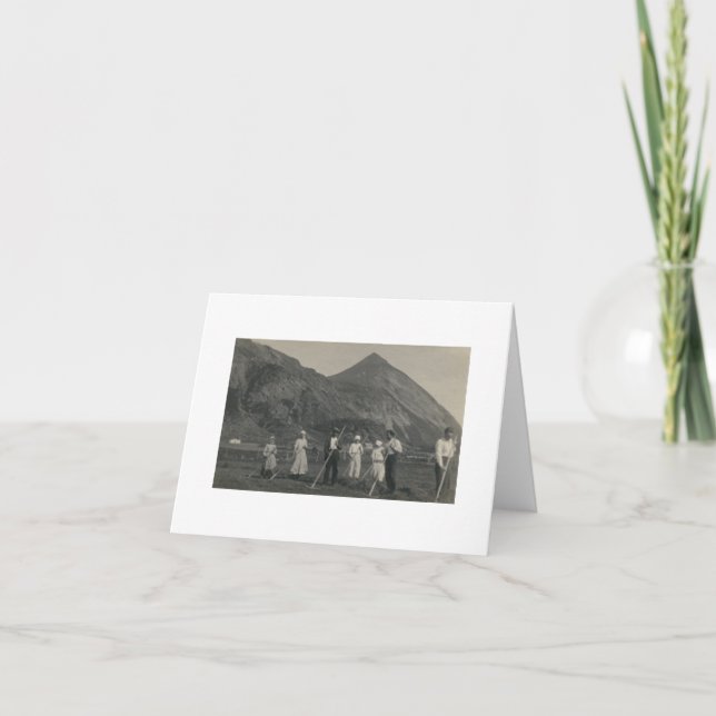 Antique Real Photo Norwegian Farmers Note Card (Front)