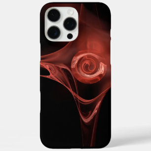 ANTIQUE RED PINK FRACTAL ROSE iPhone 16 PRO MAX CASE