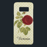 Antique Red Rose Parchment Polka Dots Case-Mate Samsung Galaxy S8 Case<br><div class="desc">This beautiful phone case shows a vintage red rose graphic on a distressed, parchment coloured background that has white - cream polka dots. It's an elegant design that will look pretty on your phone. Perfect for anyone who loves Victorian flowers. For a nice personalised touch, add your name or any...</div>
