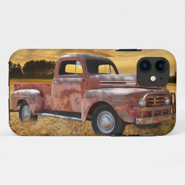 Antique Red Truck Farm Field Case-Mate iPhone Case (Back (Horizontal))