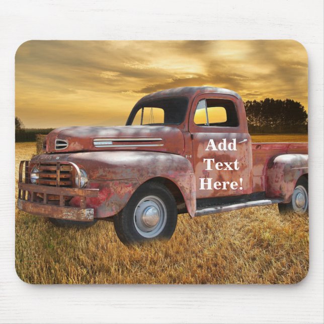 Antique Red Truck Farm Field Mouse Pad (Front)