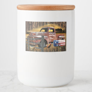 Antique Red Truck Vintage Red Truck Farm Truck Food Label