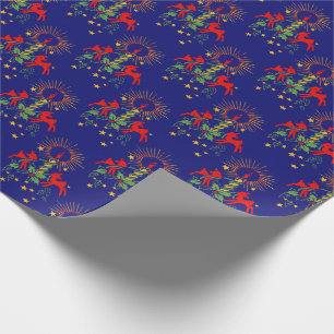 Antique Reindeer Christmas Wrapping Paper