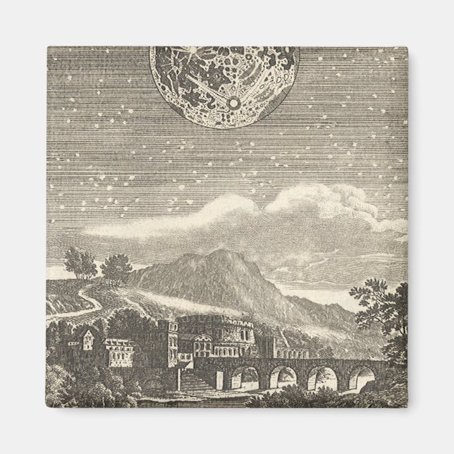 Antique Renaissance Era Moon by Allain Mallet Magnet (Front)