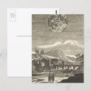 Antique Renaissance Era Moon by Allain Mallet Postcard