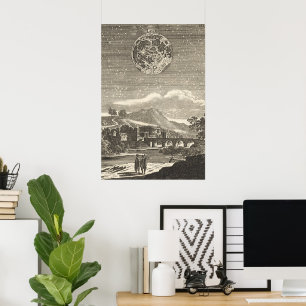 Antique Renaissance Moon by Allain Mallet Poster