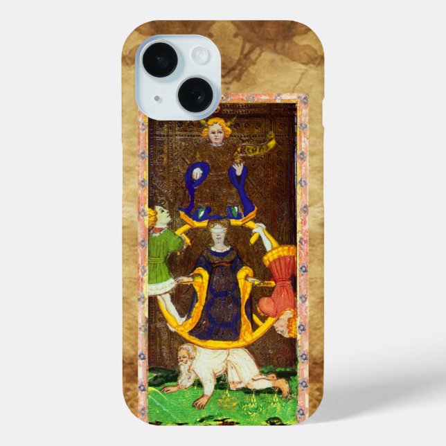 ANTIQUE RENAISSANCE TAROTS 10 / WHEEL OF FORTUNE Case-Mate iPhone CASE (Back)