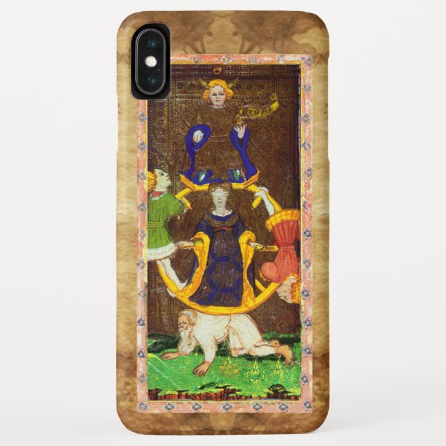 ANTIQUE RENAISSANCE TAROTS 10 / WHEEL OF FORTUNE Case-Mate iPhone CASE (Back)
