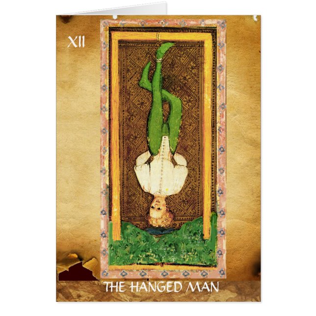 ANTIQUE RENAISSANCE TAROTS 12 / THE HANGED MAN (Front)