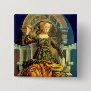 ANTIQUE RENAISSANCE TAROTS 14 / TEMPERANCE 15 CM SQUARE BADGE