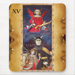 ANTIQUE RENAISSANCE TAROTS 15 /THE DEVIL MOUSE PAD