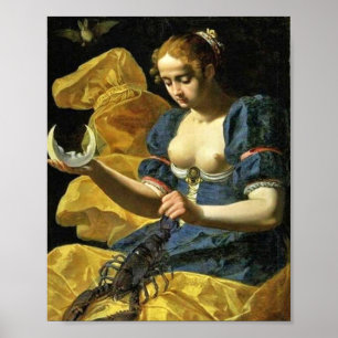ANTIQUE RENAISSANCE TAROTS 18 / THE MOON POSTER