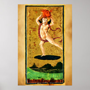 ANTIQUE RENAISSANCE TAROTS 19 / THE SUN POSTER