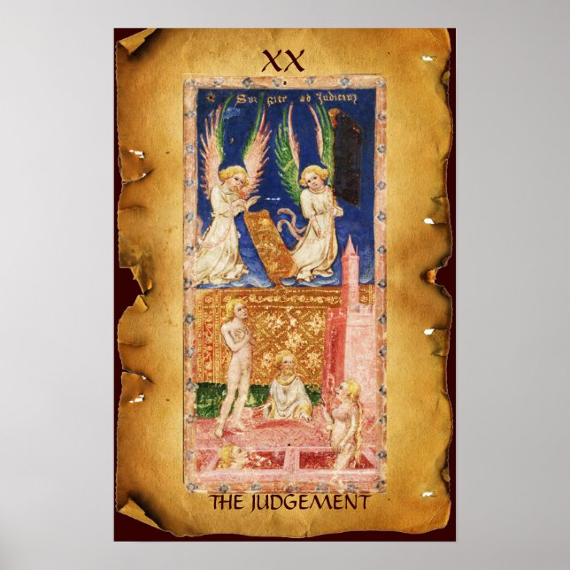 ANTIQUE RENAISSANCE TAROTS 20 / THE JUDGEMENT POSTER (Front)