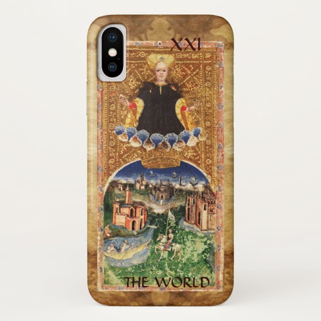 ANTIQUE RENAISSANCE TAROTS 21 / THE WORLD Case-Mate iPhone CASE (Back)