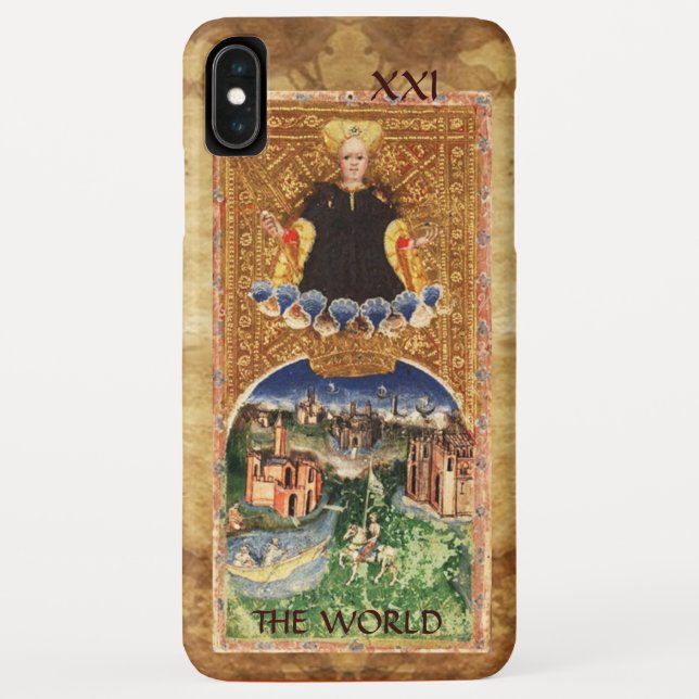 ANTIQUE RENAISSANCE TAROTS 21 / THE WORLD Case-Mate iPhone CASE (Back)