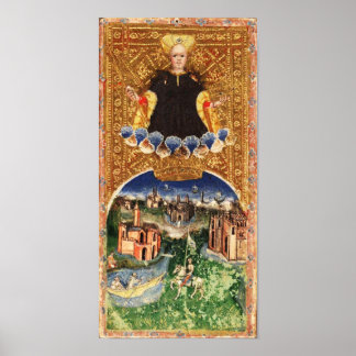 ANTIQUE RENAISSANCE TAROTS 21 / THE WORLD POSTER