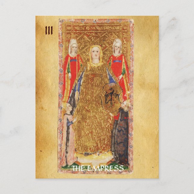 ANTIQUE RENAISSANCE TAROTS 3 / THE EMPRESS POSTCARD (Front)