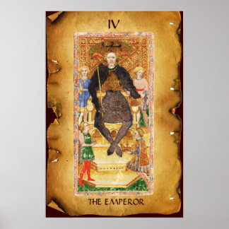 ANTIQUE RENAISSANCE TAROTS 4 / THE EMPEROR POSTER