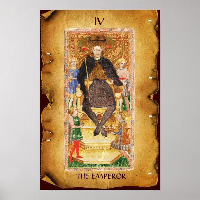 ANTIQUE RENAISSANCE TAROTS 4 / THE EMPEROR POSTER (Front)