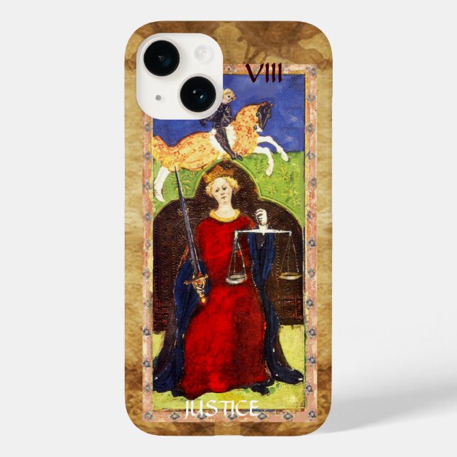 ANTIQUE RENAISSANCE TAROTS 8 / JUSTICE Case-Mate iPhone CASE (Back)