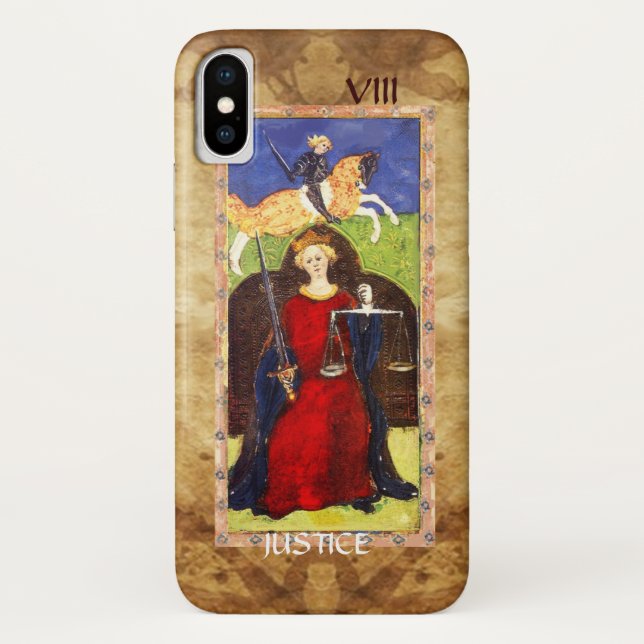 ANTIQUE RENAISSANCE TAROTS 8 / JUSTICE Case-Mate iPhone CASE (Back)
