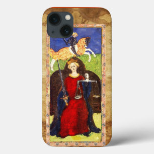 ANTIQUE RENAISSANCE TAROTS 8 / JUSTICE iPhone 13 CASE