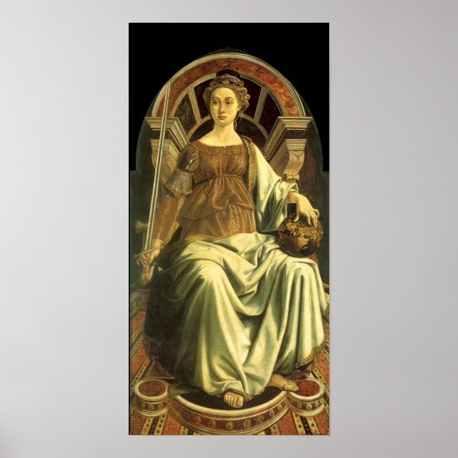 ANTIQUE RENAISSANCE TAROTS  8 / JUSTICE POSTER (Front)