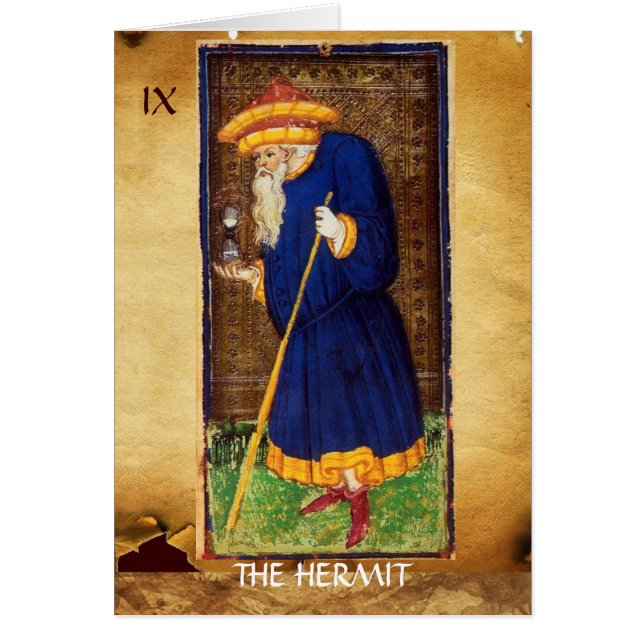 ANTIQUE RENAISSANCE TAROTS 9 / THE HERMIT (Front)