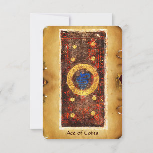ANTIQUE RENAISSANCE TAROTS / ACE OF COINS