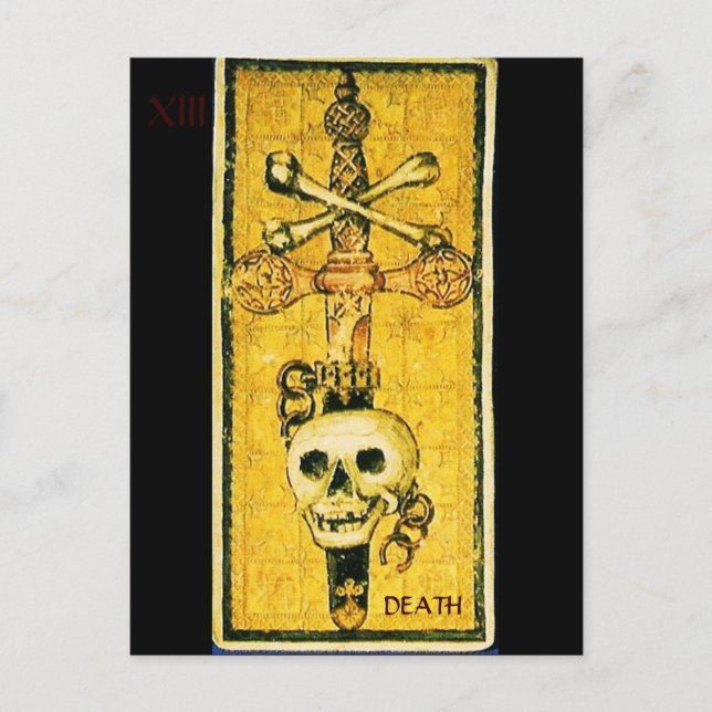 ANTIQUE RENAISSANCE TAROTS  / ACE OF SWORDS POSTCARD (Front)