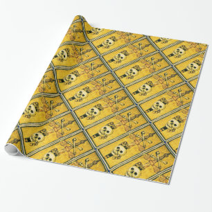 ANTIQUE RENAISSANCE TAROTS, ACE OF SWORDS WRAPPING PAPER