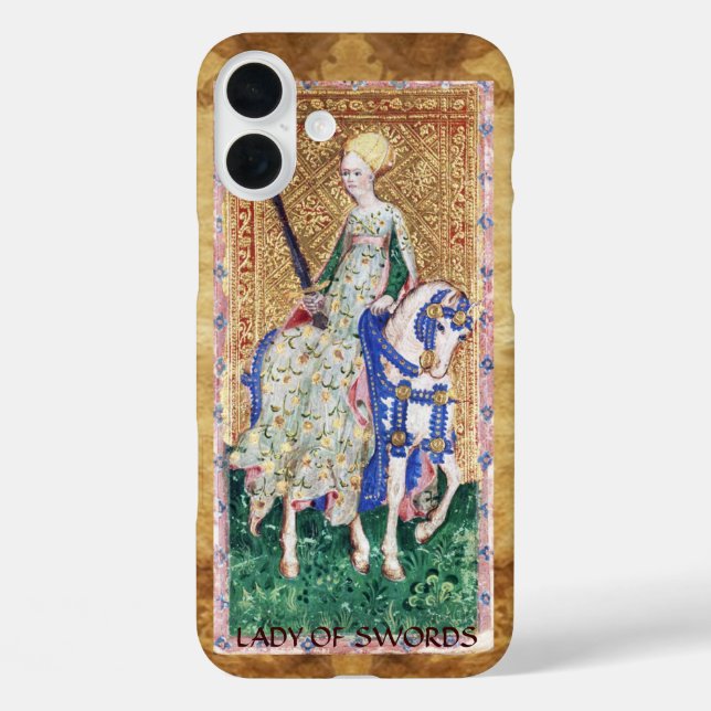 ANTIQUE RENAISSANCE TAROTS  / LADY OF SWORDS Case-Mate iPhone CASE (Back)