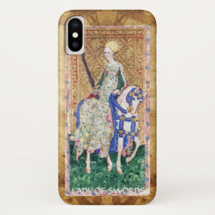 ANTIQUE RENAISSANCE TAROTS  / LADY OF SWORDS iPhone X CASE