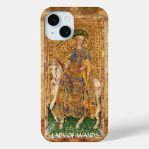 ANTIQUE RENAISSANCE TAROTS / LADY OF WANDS iPhone 15 CASE