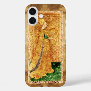 ANTIQUE RENAISSANCE TAROTS  / MAID OF COINS iPhone 16 PLUS CASE