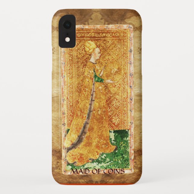 ANTIQUE RENAISSANCE TAROTS  / MAID OF COINS Case-Mate iPhone CASE (Back)
