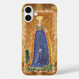 ANTIQUE RENAISSANCE TAROTS / MAID OF WANDS iPhone 16 PLUS CASE