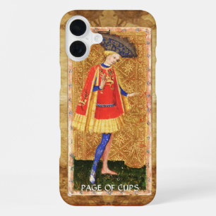 ANTIQUE RENAISSANCE TAROTS  / PAGE OF CUPS iPhone 16 PLUS CASE