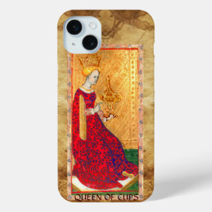 ANTIQUE RENAISSANCE TAROTS  / QUEEN OF CUPS iPhone 15 MINI CASE