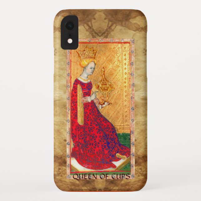 ANTIQUE RENAISSANCE TAROTS  / QUEEN OF CUPS Case-Mate iPhone CASE (Back)