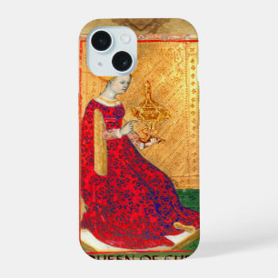 ANTIQUE RENAISSANCE TAROTS / QUEEN OF CUPS iPhone 15 CASE