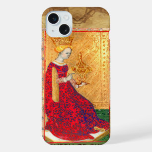 ANTIQUE RENAISSANCE TAROTS / QUEEN OF CUPS iPhone 15 PLUS CASE