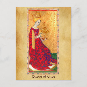 ANTIQUE RENAISSANCE TAROTS / QUEEN OF CUPS POSTCARD